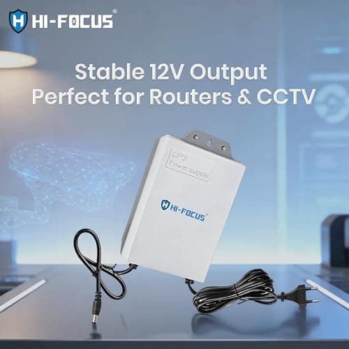 Hi Focus Mini UPS for WiFi Router 12V | 5400mAh Battery Backup | Power Backup for Modem, CCTV & ONU | Built-in Lithium Battery with Safety Protection 3