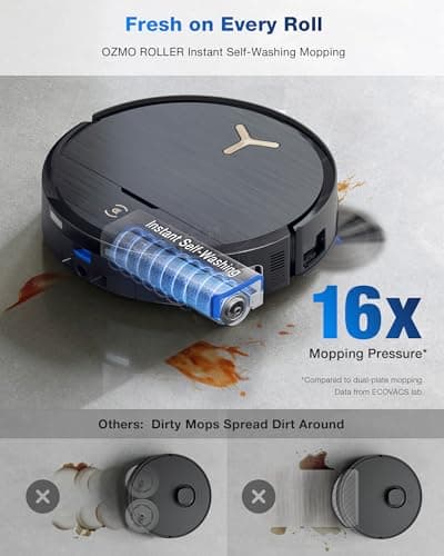 ECOVACS DEEBOT X9 PRO Omni Robot Vacuum and Mop, Blast™ 16,600Pa Suction, OZMO Roller Instant Self-Washing Mopping, ZeroTangle™ 3.0, Triple Lift System, AI Smart Navigation, Hands-Free Omni Station 3