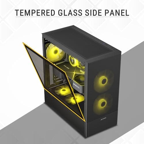 Ant Esports 511 AIR 5F Mid-Tower Computer Case/Gaming Cabinet - Black | Pre-Installed 5 ARGB Fans 2