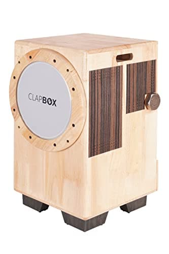 Clapbox Cajembe Cajon (4 instruments in 1) - Rubber wood (H:50 W:30 L:30) 3 Internal Snares, Natural 2