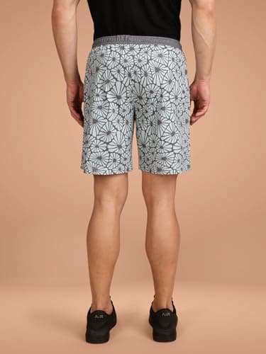 BULLMER Regular Fit Cotton Blend Summer Shorts for Men - Pack of 1 | Printed Shorts for Men Grey2 XXXX-Large 4