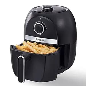 Borosil Best 2.8 L Air Fryer | 4 in 1 Function with QuickFry Technology, Auto Off Function | Air Fryer for Bake, Grill, Roast, Reheat etc. | 90% Less Oil | 2 Year Warranty | Black