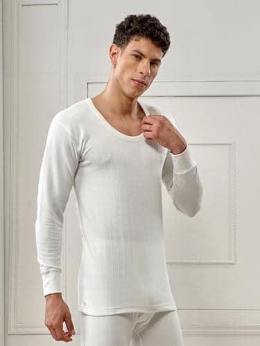 Lux Inferno Men's Round Neck Thermal Vest | Full Sleeves | Regular Fit | Pack of 1 | White 5