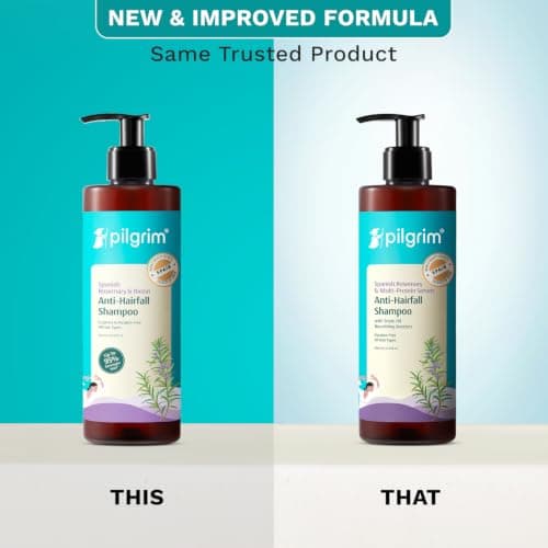 Pilgrim Spanish Rosemary & Biotin Anti Hairfall Shampoo for Reducing Hair Loss & Breakage 400ml | Rosemary shampoo for hair growth | Upto 95% stronger hairs | For all hair types | For Men & Women 2
