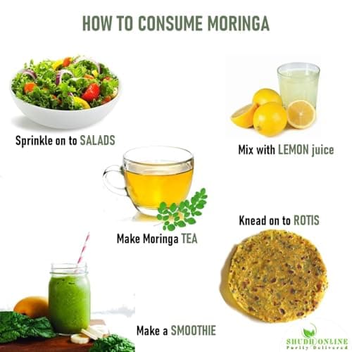 Homeda Organic Moringa Powder Superfood (200g) Moringa Leaves Powder for Weight Loss, Eating & Immunity, Height, Kids - Drumstick Juice, Murungai Keerai, Pure Fresh Munagaku Leaf Organic 4