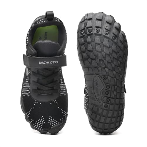 Impakto Barefoot Rooted Wide feet Shoes for Men | Lightweight Running & Training Shoes with Soft Sole & Superior Grip | Running, Jogging Regular Gym Shoes for Men Black 3