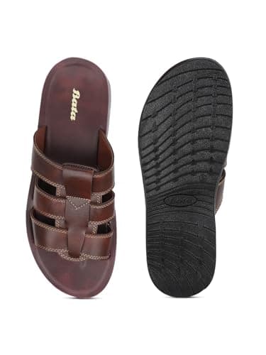 Bata Men's Slip-on Sandal - BROWN (8 UK) (8714505) 2