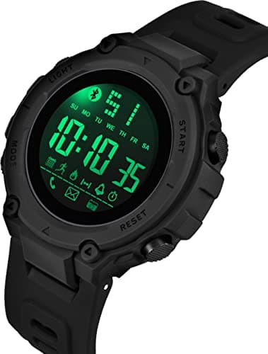 Shocknshop Digital Sports Rubber Stylish Multifunctional Electronic LED Black Dial and Band Wrist Watch for Men Boys -WCH78 (Black) 2