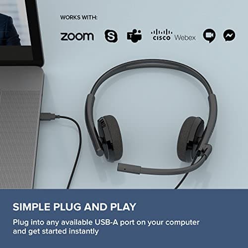 Creative HS-220 USB On-Ear Headset with Noise-Cancelling Condenser Boom Mic, Inline Mic Mute/Volume Control, Plug-and-Play for Video Calls 4