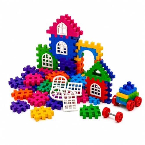 Happy House Building Blocks Set – 50 PCS Educational Construction Toy for Boys & Girls