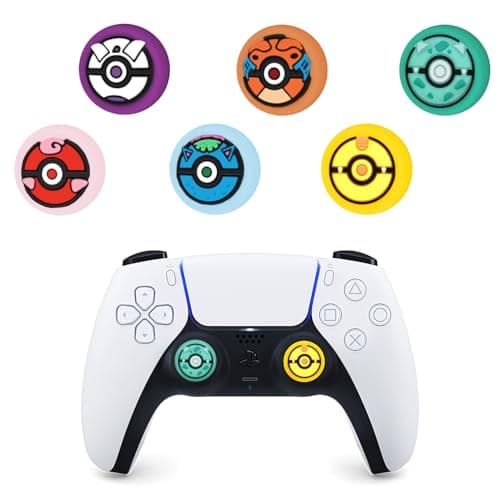 Flavizo 6 Pcs Switch Thumb Grips Joystick Cover for Enhanced Control, Anti-Slip Controller Cap, Grip for Precise Control Compatible with Nintendo Switch and Switch Lite