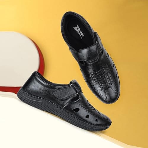 Zixer E7010 Ethnic Wear Wedding Party Half Shoes for Men Mojri Casual Formal Back Open Shoe Casuals for Men Black 4