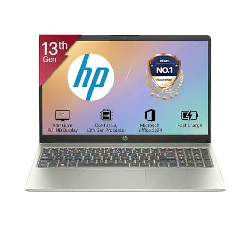 HP 15, 13th Gen Intel Core i3-1315U Laptop (8GB DDR4,512GB SSD) Anti-Glare, Micro-Edge,15.6''/39.6cm, FHD, Win11,M365 Basic(1yr),Office Home24, Silver,1.59kg, FHD Camera w/Privacy Shutter, fd0569TU
