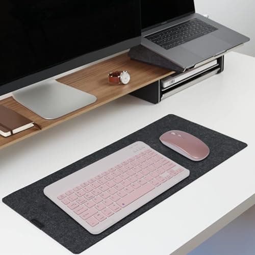 RyzCare Wireless Bluetooth Keyboard & Mouse Combo (1 Set), Rechargeable Slim Typewriter-Style Compact Keyboard & Mouse for iPhone/iPad/Laptop/Android – Multicolor 5