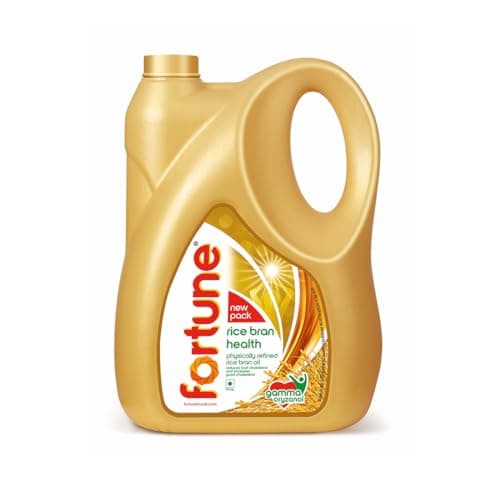 Fortune Rice Bran Health Oil | Reduces Bad Cholesterol | Rich in Gamma Oryzanol | 3L/2.5 Kg Jar (Weight May Vary)