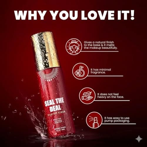 Seal the Deal Makeup Fixer Spray, Dewy Finish, Long Lasting, Budge Proof, 60ml 2
