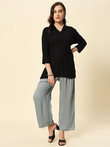 Soft Colors Relaxed Fit Pocket Palazzo Light Grey 5