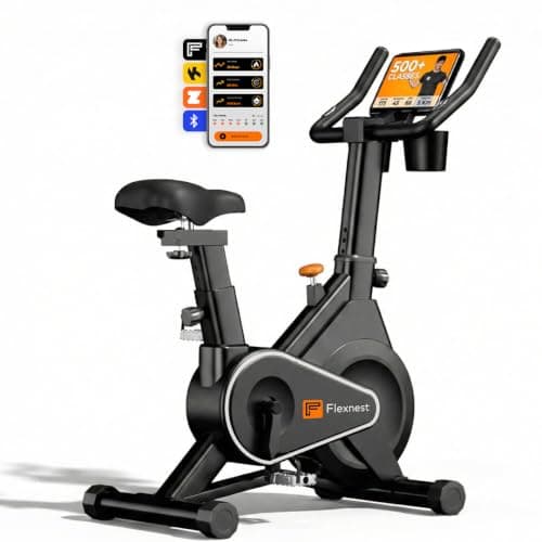 Flexnest Flexbike 2026 Smart Exercise Cycle for Home | Bluetooth App Connected Spin Bike with 500+ Live Classes | 7Kg Flywheel, 100 Resistance Levels | 120Kg Capacity Indoor Fitness Bike (Flexbike EZ)