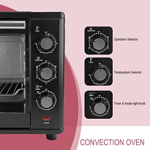 IBELL Electric Oven Toaster Grill 40L OTG with 1800 Watt, Convection & Motorized Rotisserie, Multiple heating options, 2 Year Warranty, EO40LGDLX (Black) 5