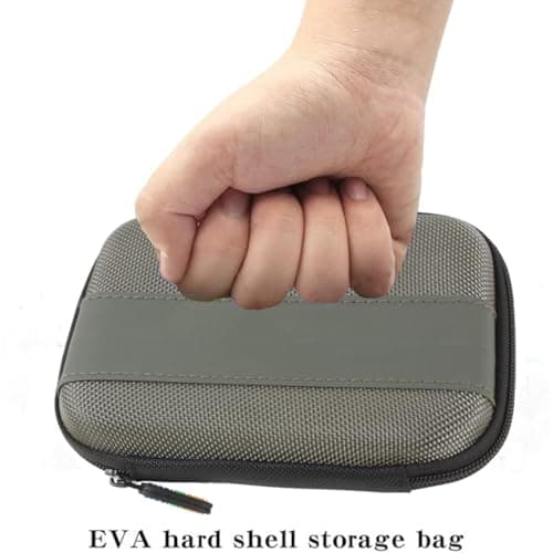 StealOdeal Portable Multipurpose Premium Shockproof Grey Strip Case for All 2.5" Hard Disks Drive Case/Travel Friendly 3
