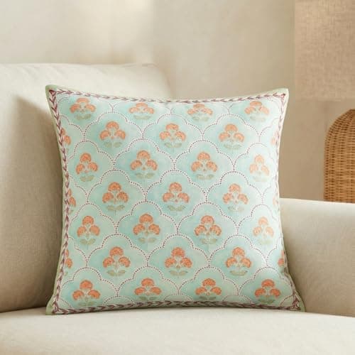 haus & kinder Premium 100% Soft Cotton Decorative Digital Printed Rouge and Rose Cushion Covers | Pack of 5 (40 Cm x 40 Cm) 2
