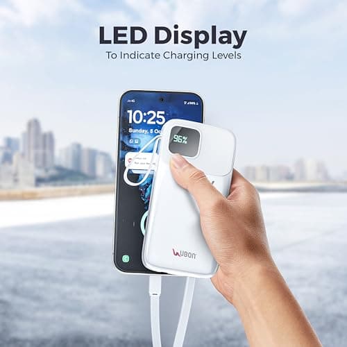 Ubon 10000mAh Powerbank (PB-X120) | 30W QC PD Fast Charging | Smart IC Protection | Compact & Durable Portable Charger for Smartphones, Tablets & Gadgets (White) 4