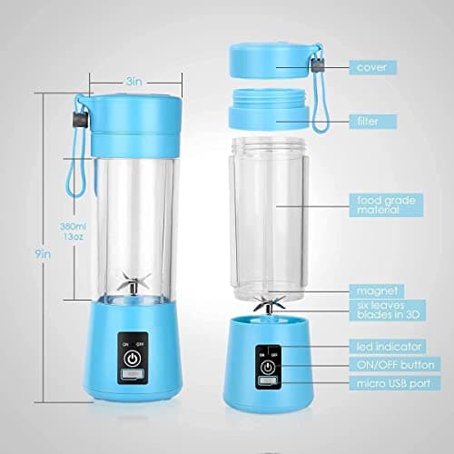 Cuisinart Electric Blender - 6 Blades, USB Juicer & Blender for Shakes, Juice & Smoothies - Multi-Function Fruits & Vegetables Juice Machine (Multi-Colour), Plastic, 150 Watts 4