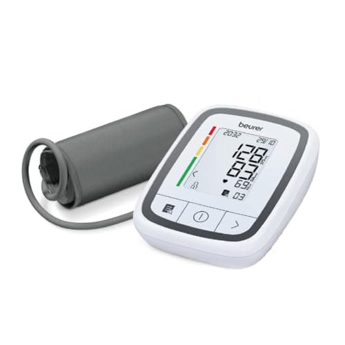 Beurer German Engineering BM 32 Upper arm Digital Accurate blood pressure monitor I Irregular heartbeat detection possible I Risk Indicator I Large Memory space of 120 readings I Dual User I 3 Years W