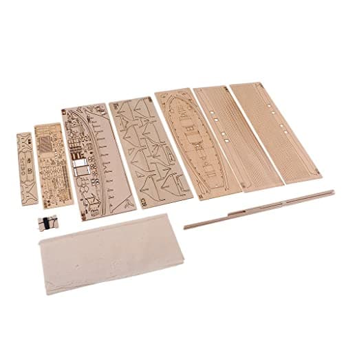 CLUB BOLLYWOOD LICHTS®1/130 Scale Wooden Sailboat Model Kit Harvey Ship Puzzle for Kids and Adults 4
