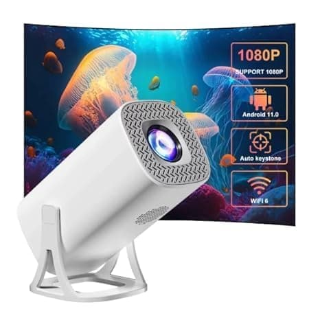 S40 HD Smart Portable Projector, 3500 Lumens, 180° Rotatable, Compact Mini Design, Multiple Ports with HDMI, USB, AV 3