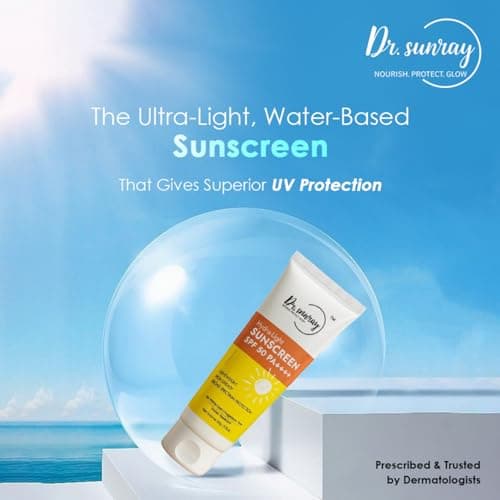 Dr. Sunray Hydra-Light Sunscreen SPF 50 PA++++ 50g | Ultra-Light, Non-Greasy, Broad Spectrum UVA/UVB Protection | For All Skin Types, Men & Women 2
