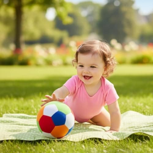 20cm Soft Kids Ball Multicolor Foam Football Indoor Outdoor Play Lightweight Safe for Kids Toddlers Baby Ball Fun Sports 3