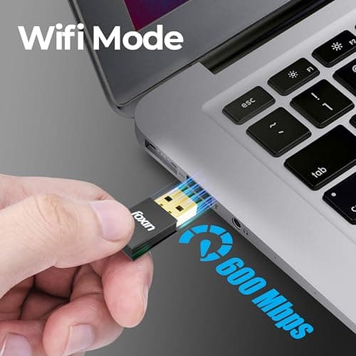 Foxin Nano 600 Mbps 2-in-1 Dual Band Wireless USB 2.0 WiFi (5Ghz) + Bluetooth 4.2 Adapter for PC, Laptop | High Speed Mini WiFi Bluetooth Dongle Compatible with Windows, Mac | WPA/WPA2 Security 4