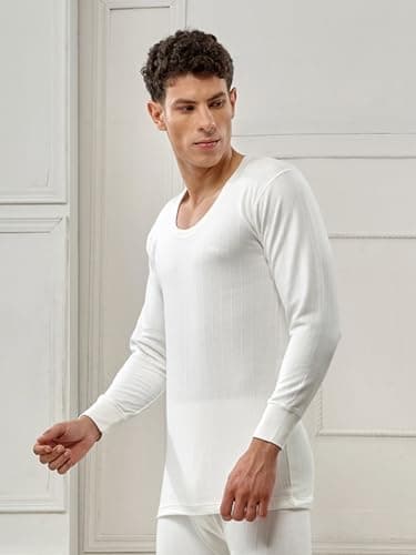 Lux Inferno Men's Round Neck Thermal Vest | Full Sleeves | Regular Fit | Pack of 1 | White 4