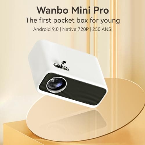 WANBO Mini Pro (Android 9.0) | Portable LED Projector | Native 720p Full HD 1080P Support | LTPS LCD | 8000 Lumens | 176" Large Screen | Home Outdoor | WiFi & BT | Netflix, Prime & More 3
