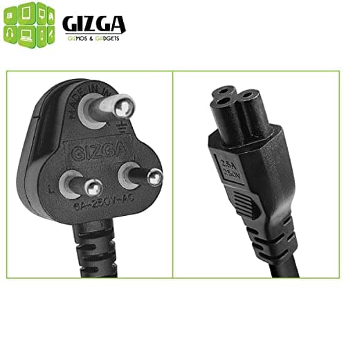 Gizga Essentials Laptop Power Cable Cord- 3 Pin Adapter, 3 yrs Warranty (ISI Certified, 1 meter /3.3 Feet) 2