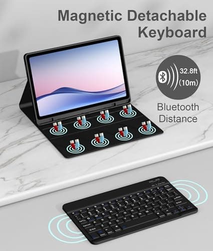 Ocricll Case with Keyboard for Samsung Galaxy Tab S6 Lite (Black) 2