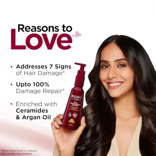 BBLUNT 7 in 1 Repair & Revive Shampoo for Upto 100% Damage Repair - 300ml | Addresses 7 Signs of Hair Damage | Enriched with Ceramides & Argan Oil 3