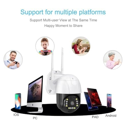 Guard Well 4G LTE Outdoor PTZ Security Camera | Dual Antenna | 360° Pan Tilt | Night Vision | Motion Detection | Two Way Audio | 4G SIM-Based CCTV Camera for Home with Mobile App V380 Pro (4G Camera) 5