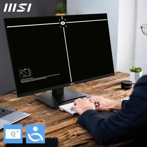 MSI PRO MP275QPG 27-Inch WQ HD Office Monitor - 2560 x 1440 IPS Panel, 100Hz, Eye-Friendly Screen, VESA Mountable, Display Kit Support, 4-Way Adjustable - HDMI 2.0b, DisplayPort 1.2a 4