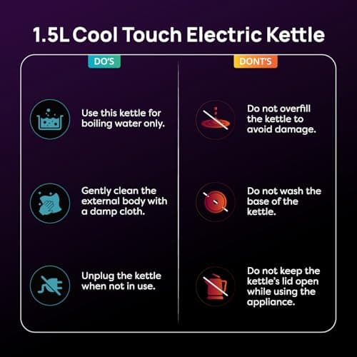 Wipro Elato BK 210 Cool Touch 1.8 L Electric Kettle,1000 Watts, White + Wipro Vesta BT 101 750W 2 Slice Pop up Toaster, White (Breakfast combo set) 4