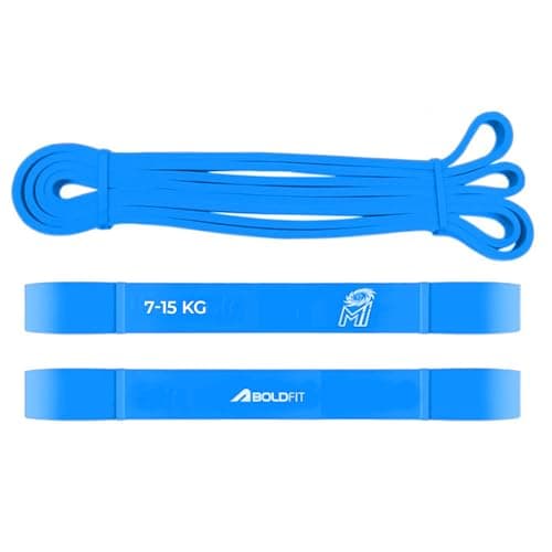 Mumbai Indians (MI) Official Merchandise Heavy Resistance Band for Workout Exercise & Stretching Pull Up Bands for Home Exercise for Gym Men & Women Resistance Bands Loop, Toning Bands Blue (7-15Kg)