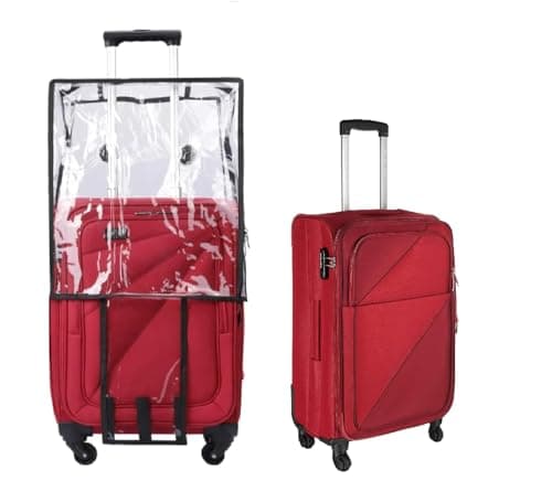 MyViradi Transparent Protective Zipper PVC Dust Proof Cover for Luggage/Suitcase Trolley Bags (Soft Luggage, 20" Suitable for 53,54,55 CM)