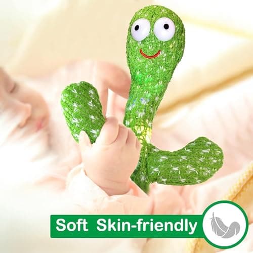 Storio Rechargeable Toys Talking Cactus Baby Toys for Kids Dancing Cactus Toys Can Sing Wriggle & Singing Recording Repeat What You Say Funny Education Toys for Children Playing Home Decor for Kids 3