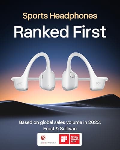SHOKZ Openrun Pro 2 Mini Bone Conduction Sport Headphones, Open Ear Wireless Earphones With Bluetooth 5.3, Noise Cancelling Mics, IP55 Waterproof, 12H Playtime For Running, USB-C Quick Charge (Silver) 2