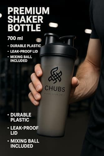 CHUBS Fitness Series PUSH YOUR LIMITS Typhoon Shaker/Bottle/Gym shaker/gym bottle/supplement bottle With Mixer Ball (700ML). (Smoke Black) for men and women 4