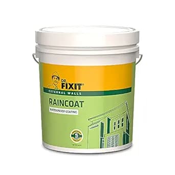 Dr. Fixit Raincoat WPC, Dr. Fixit RAINCOAT Waterproof Coating, External wall waterproofing, Coating, No dilution, 10 Litre, Single Coat Application, Elastomeric, 5 years waterproofing, Base coat
