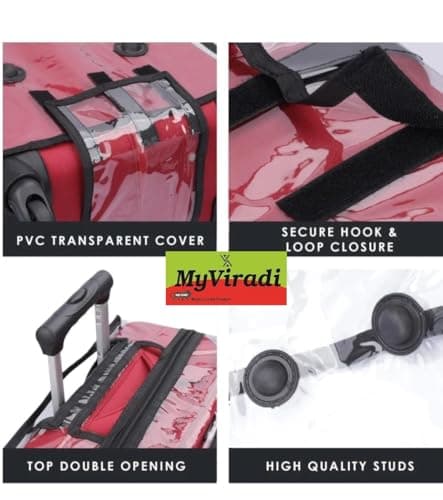 MyViradi Transparent Protective Zipper PVC Dust Proof Cover for Luggage/Suitcase Trolley Bags (Soft Luggage, 20" Suitable for 53,54,55 CM) 5