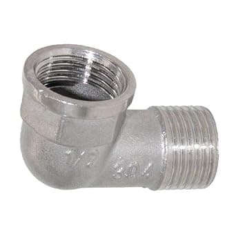 5x1/2 Double End Right Angle Pipe Fitting Threaded Elbow Connector DN15| Plumbing Pipe Fittings | Universal Fitting