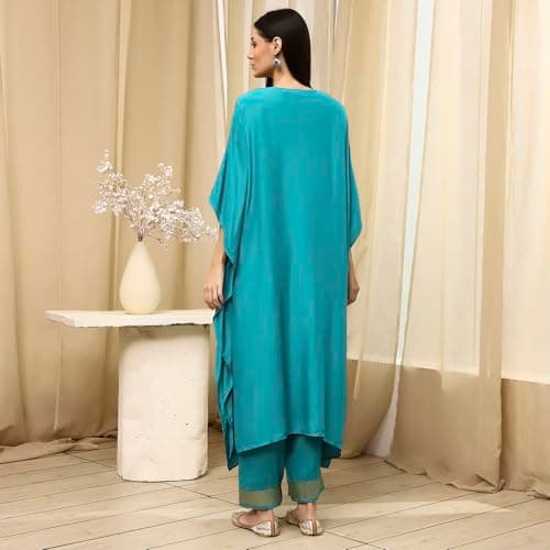 Biba Women Teal Blue Dyed Co-ord Set_38 5